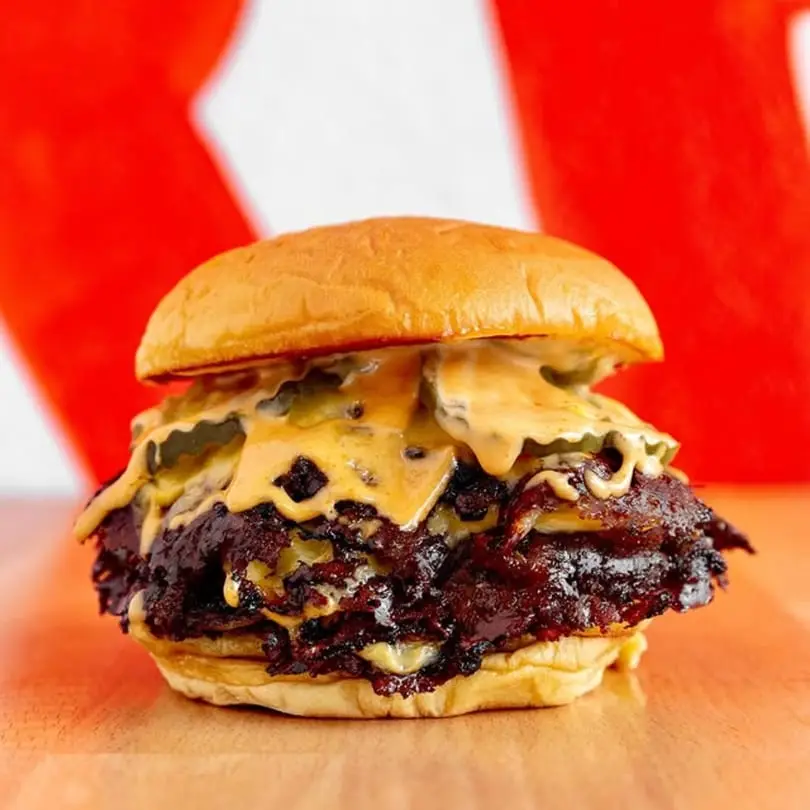Burger with toppings